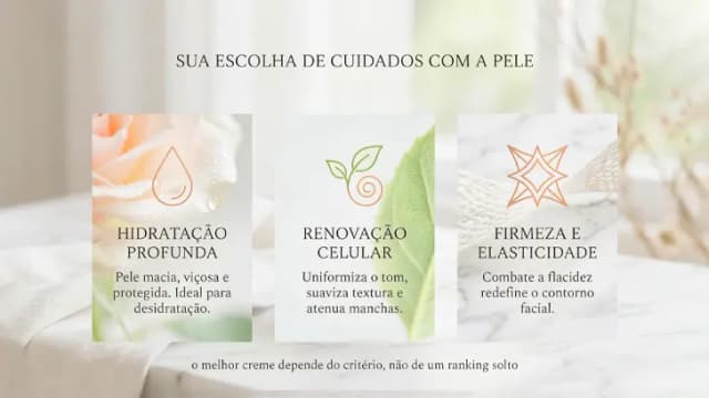o melhor creme depende do critério, não de um ranking solto