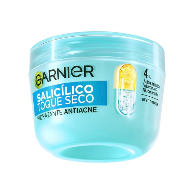 Garnier Hidratante Facial Antiacne Toque Seco com Ácido Salicílico, Uniformiza a Pele, Reduz Imperfeições e Controla a Oleosidade e Brilho por 8 Horas, 85g
