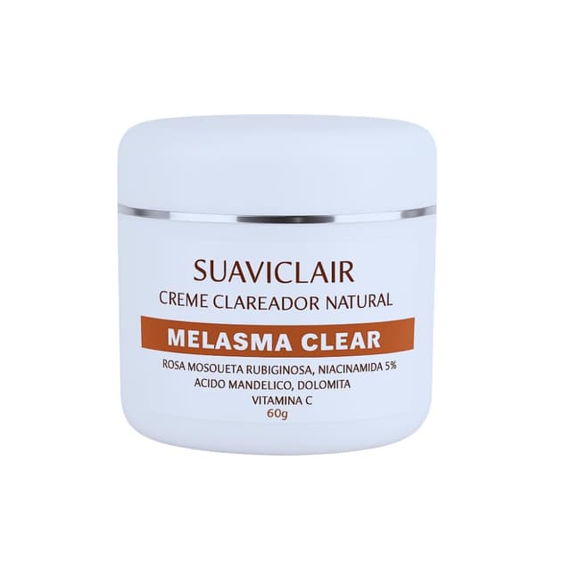 SUAVICLAIR MELASMA CLEAR 60G – SUAVICID NATURAL CREME CLAREADOR NATURAL DE MANCHAS E MELASMA